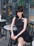 Đầm Ngắn Halter x Bowtie