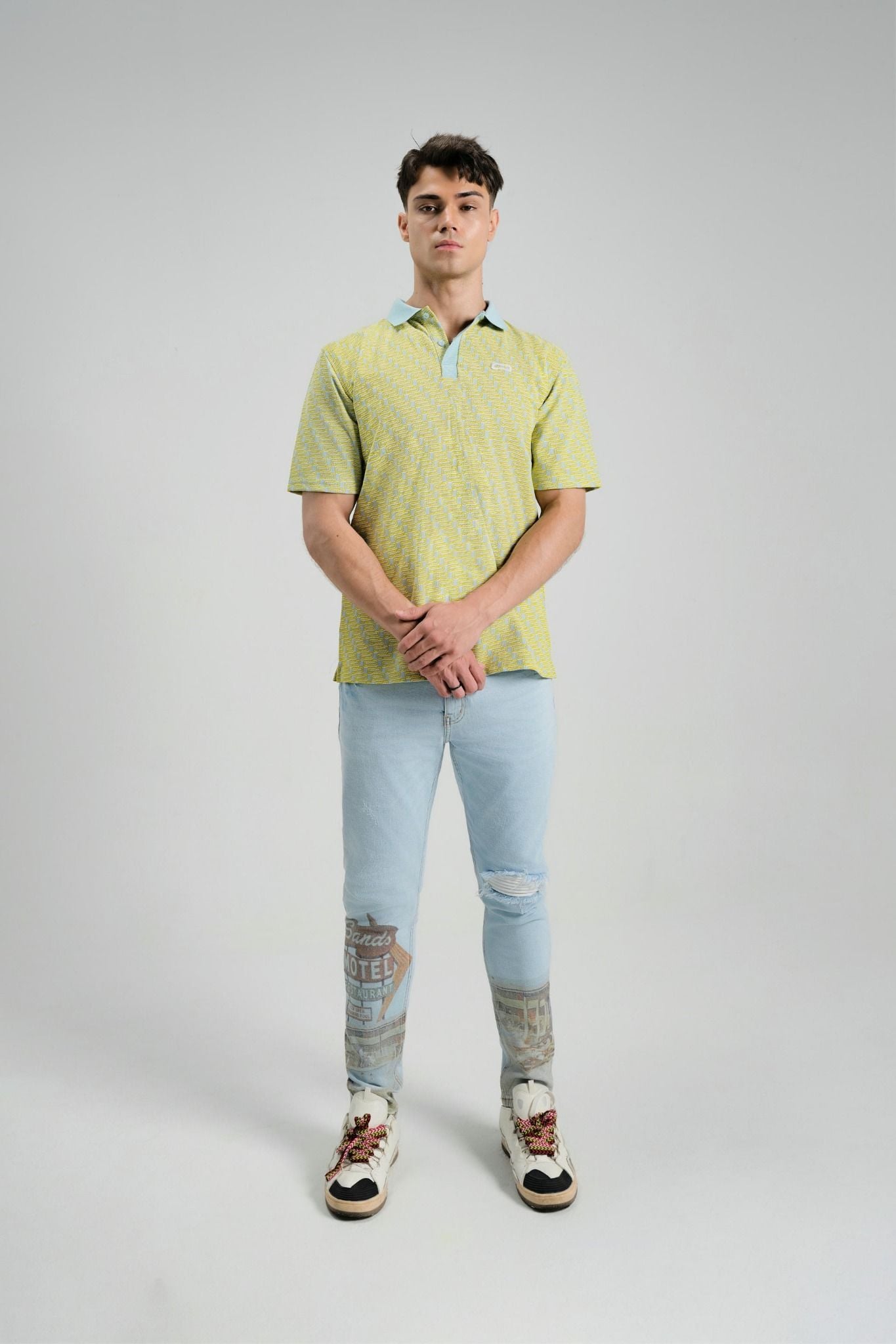  Quần Jean Skinny Tropical Printed Legs 