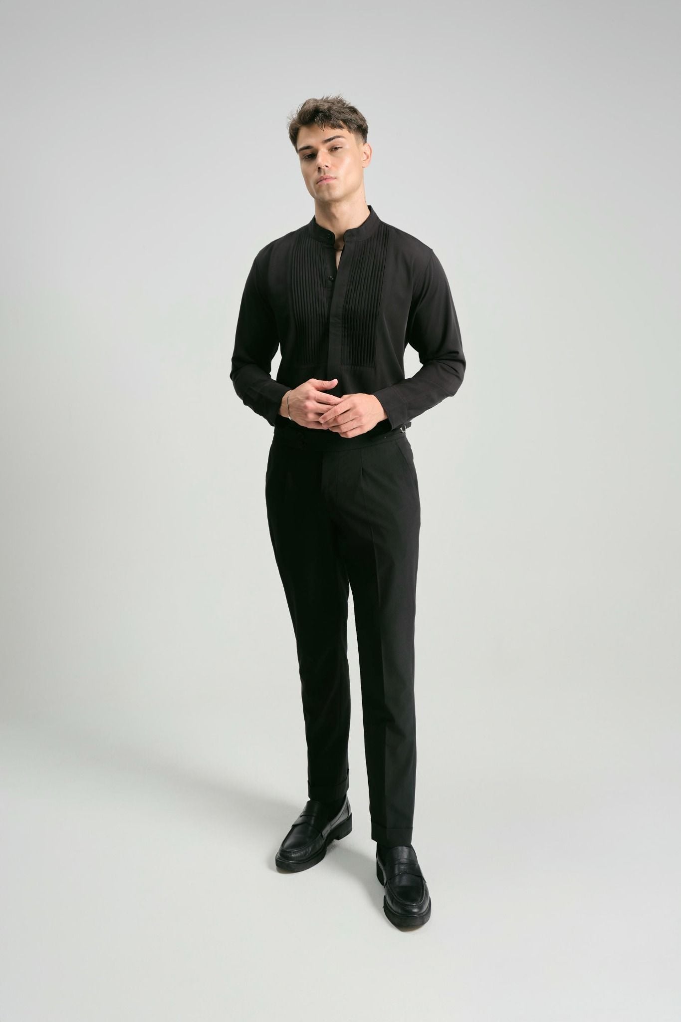 Áo Sơ Mi Tuxedo Black White