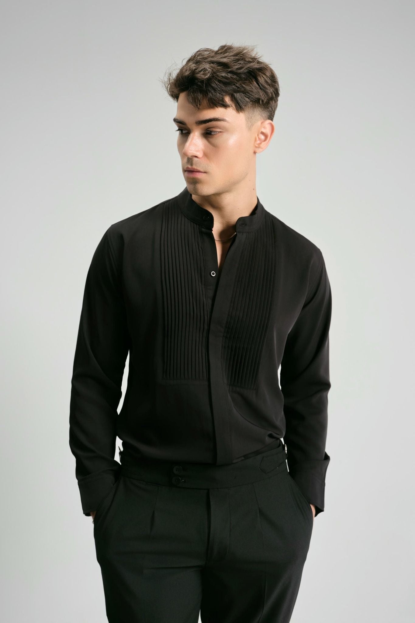 Áo Sơ Mi Tuxedo Black White