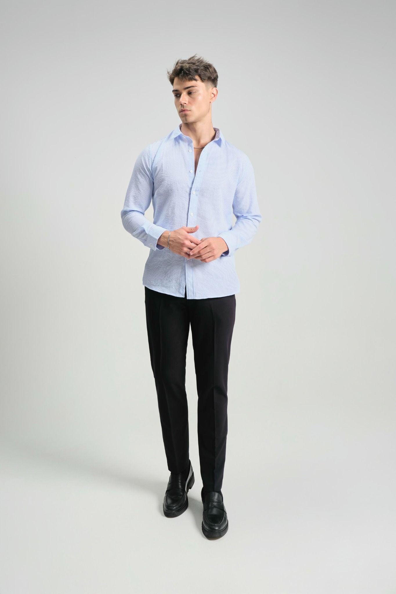 Áo Sơ Mi Miniline Basic Blue