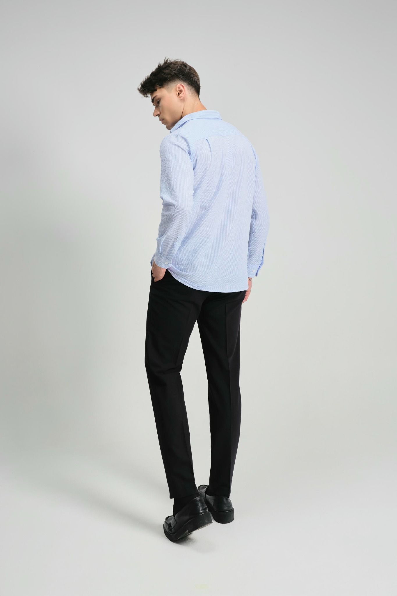 Áo Sơ Mi Miniline Basic Blue