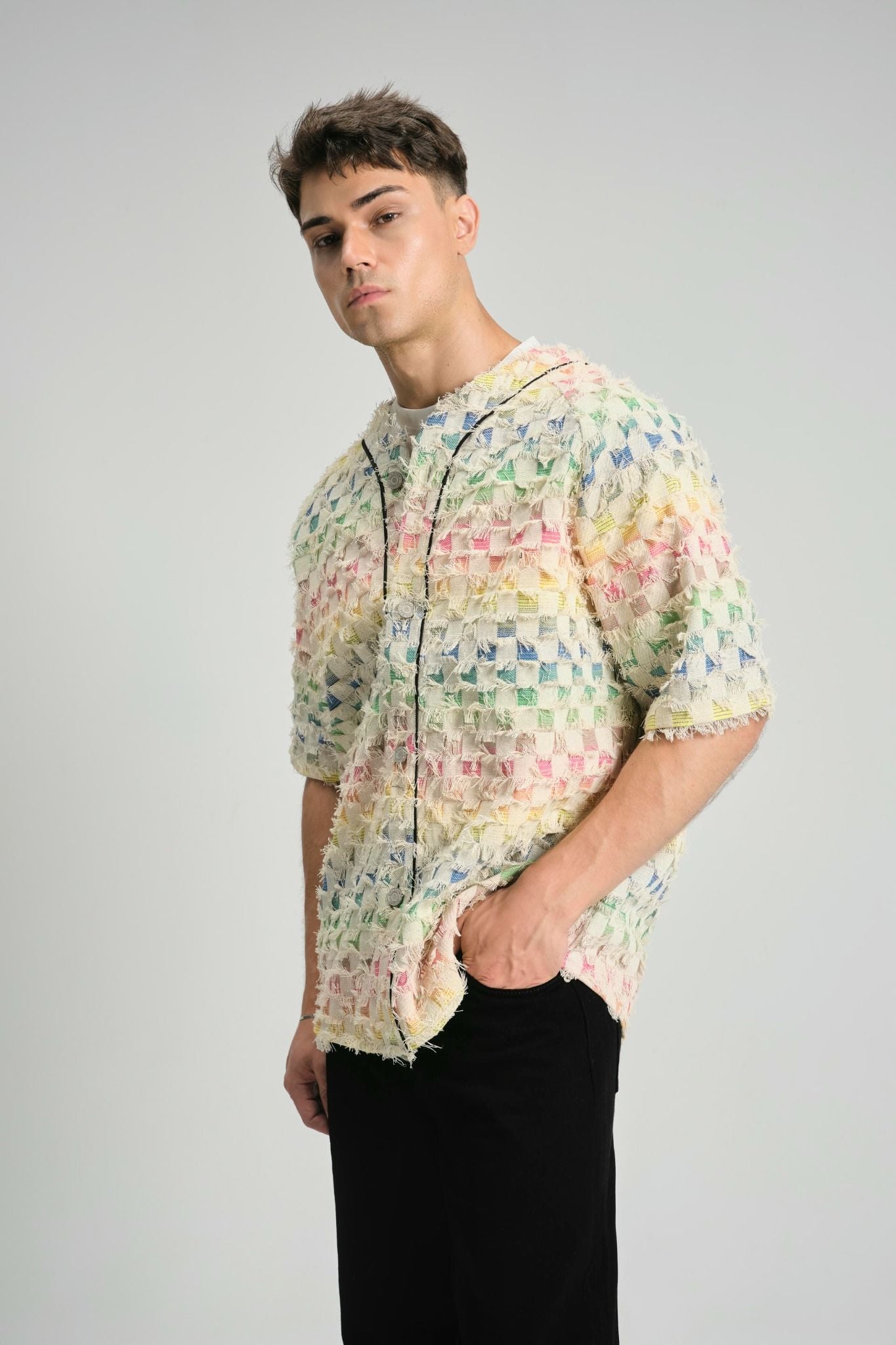  Áo Khoác Colorful Patch Squares 