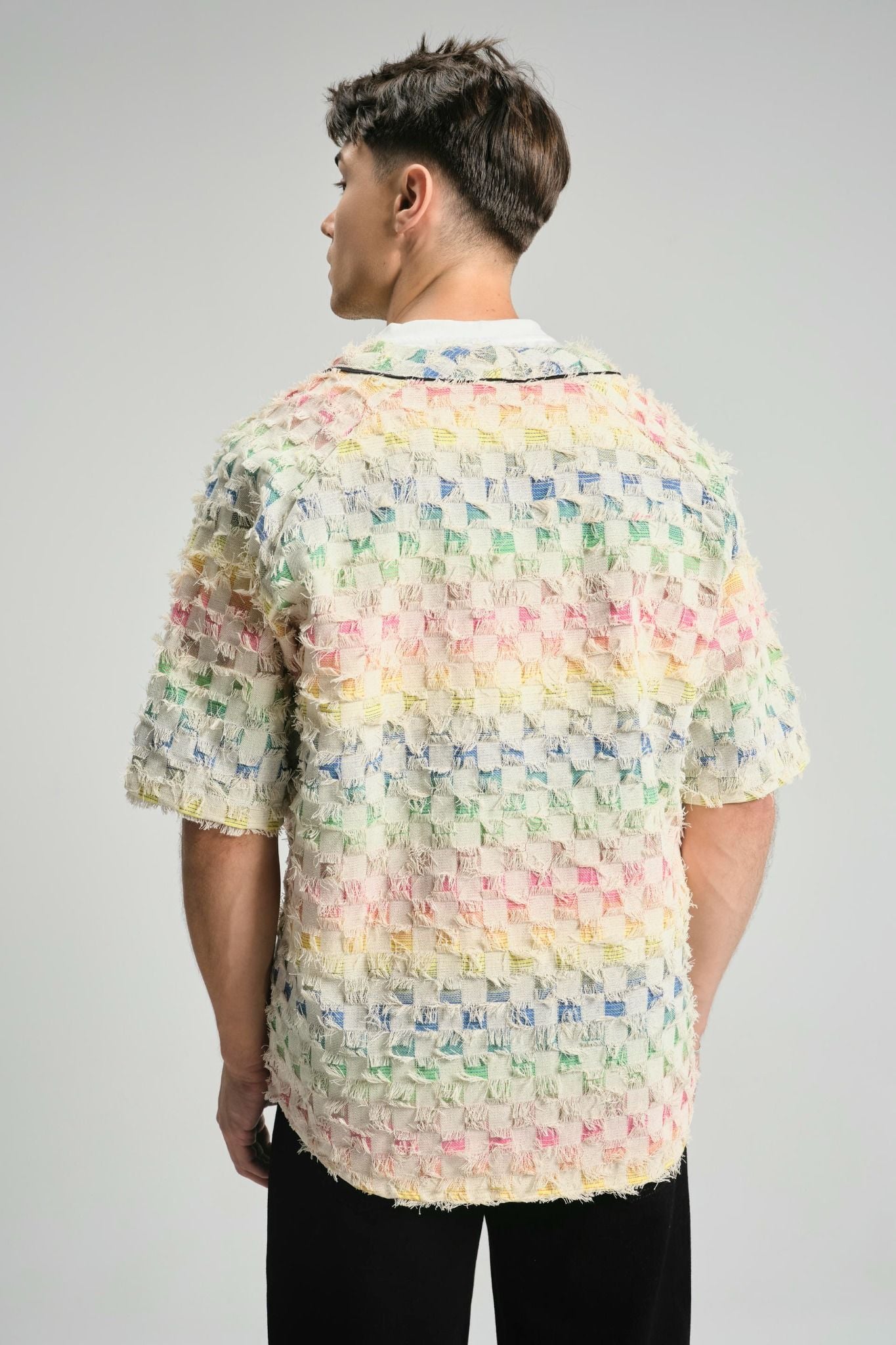 Áo Khoác Colorful Patch Squares