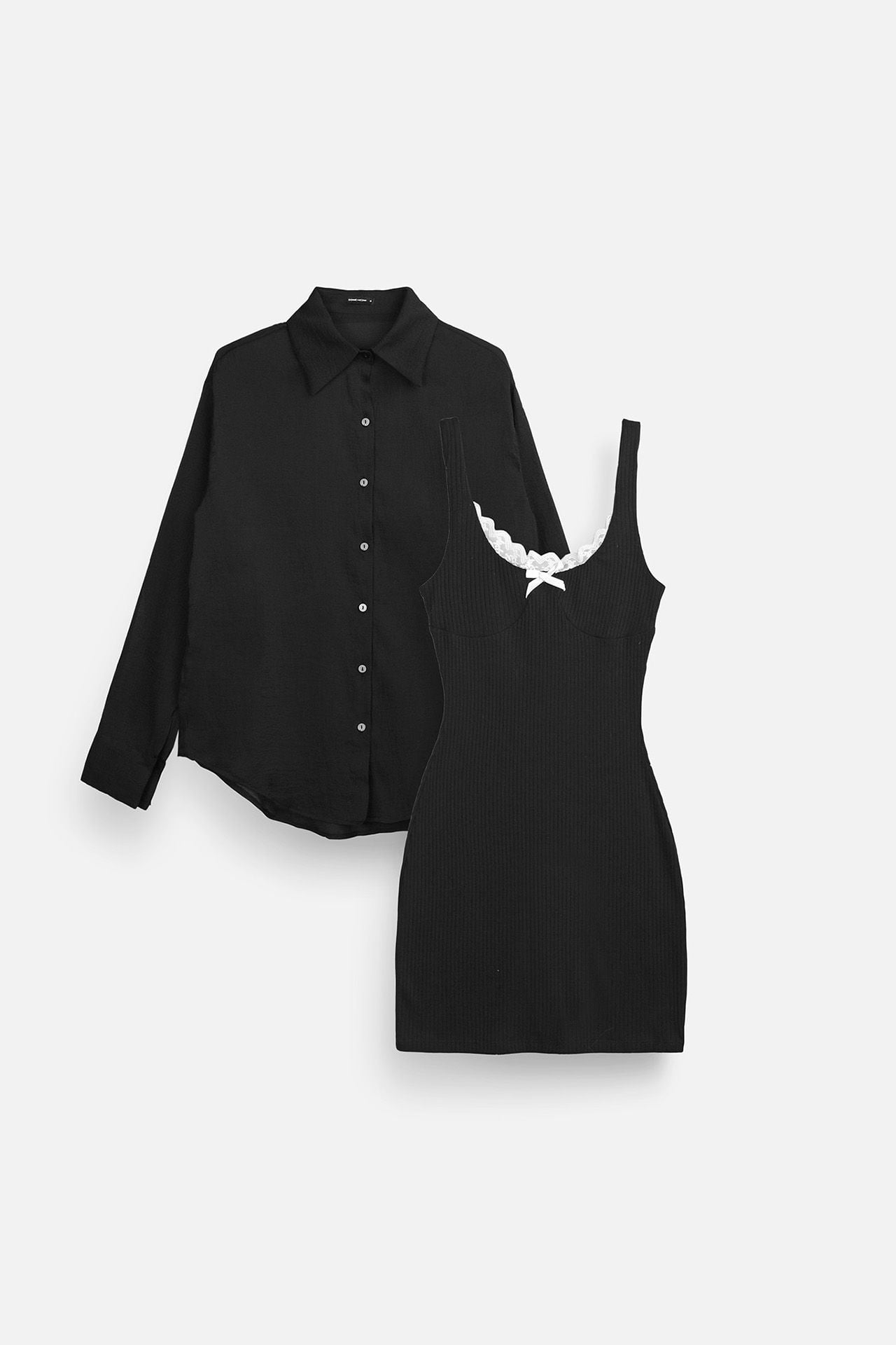 Set Bowtie Bodycon Organ Jacket