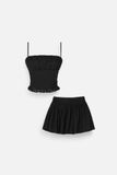 Set Áo Shoulder Reveal Top Short Skirt