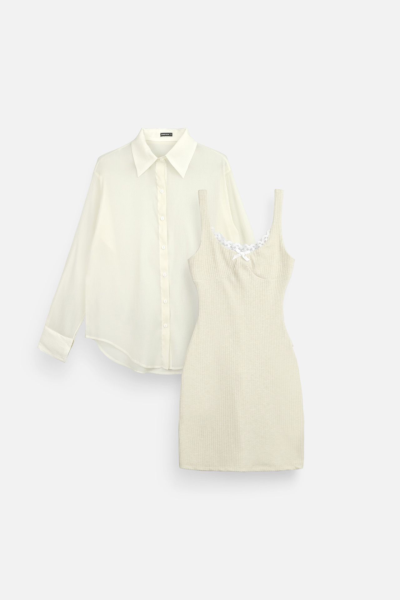 Set Bowtie Bodycon Organ Jacket