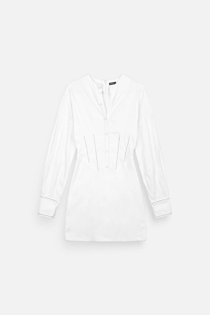  Đầm Ngắn Long Sleeves Corset Form 