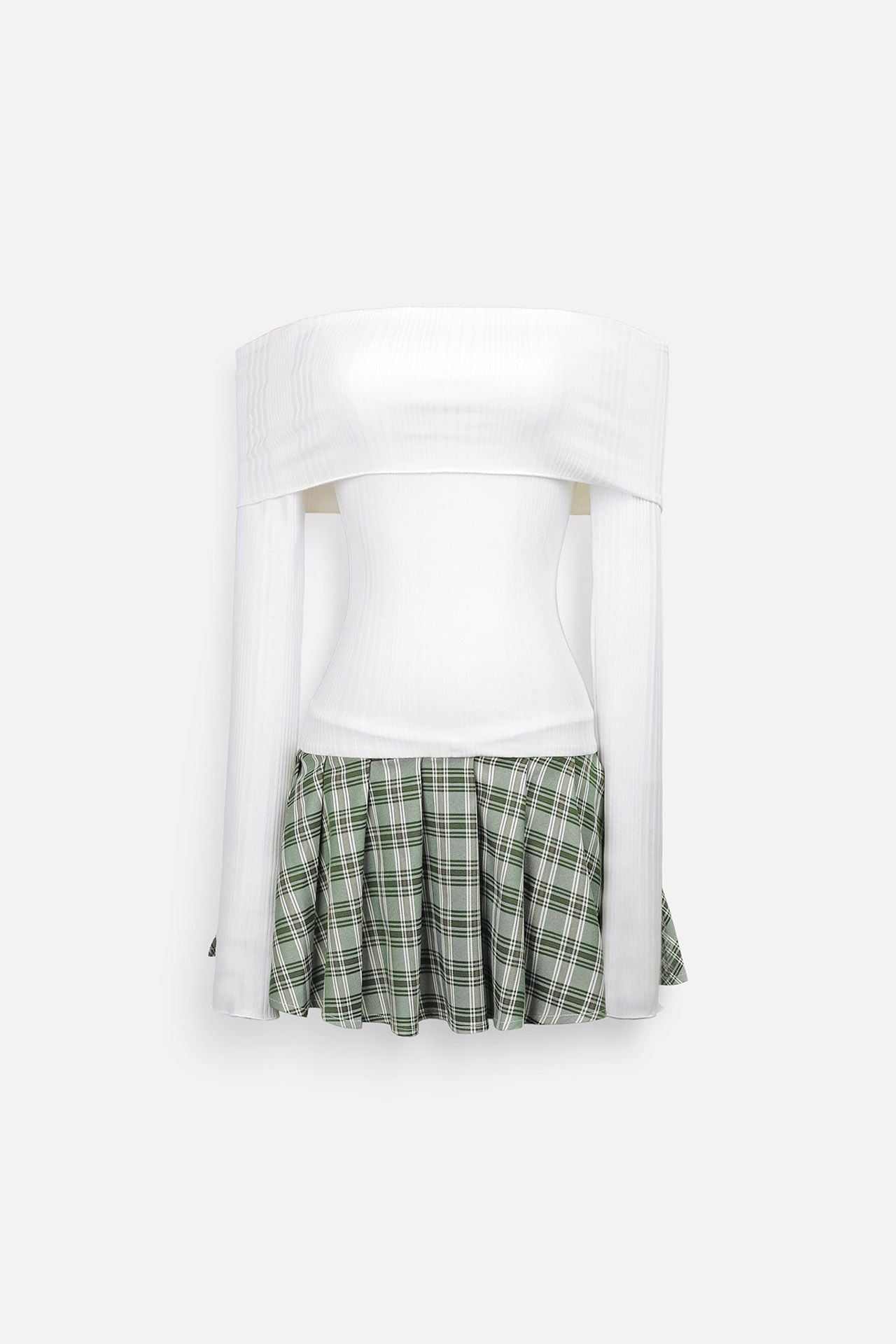 Đầm Ngắn OffShoul The Checked Skirt