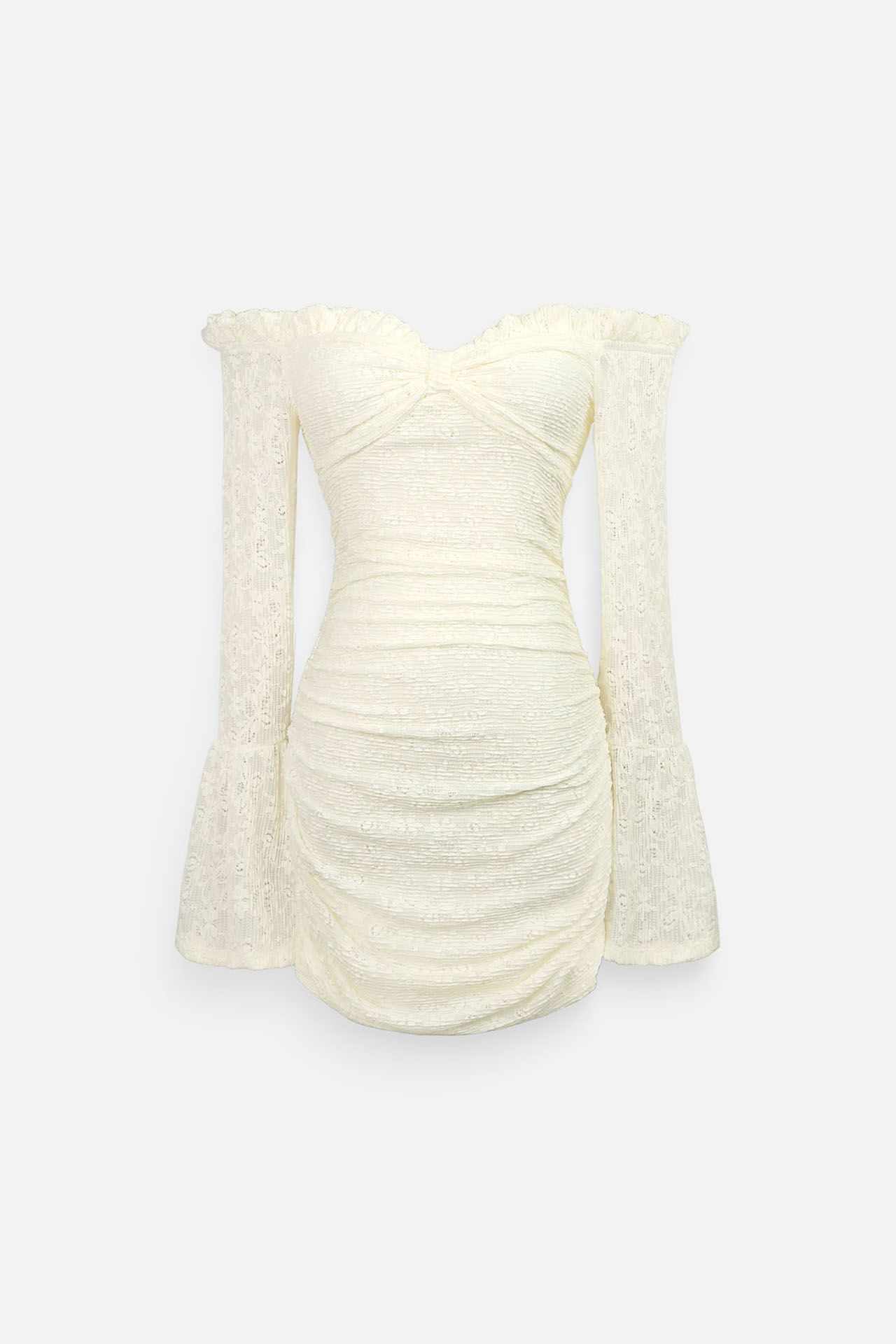 Đầm Ngắn Off Shoulder Long Sleeves