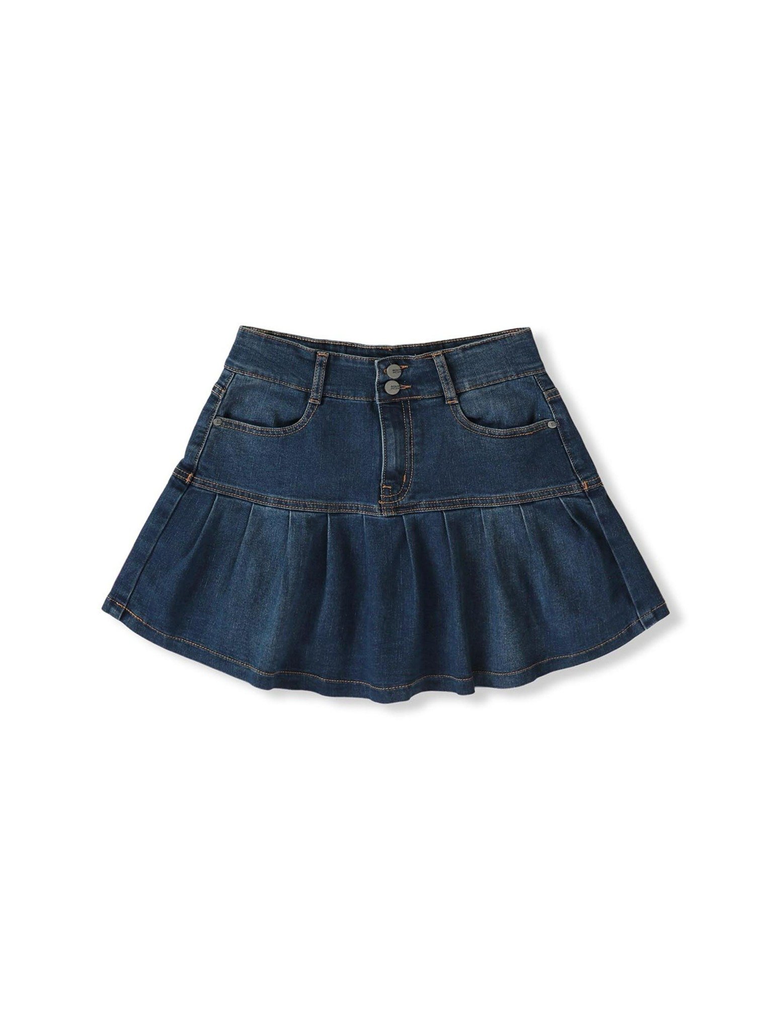 Chân Váy Denim Pleats