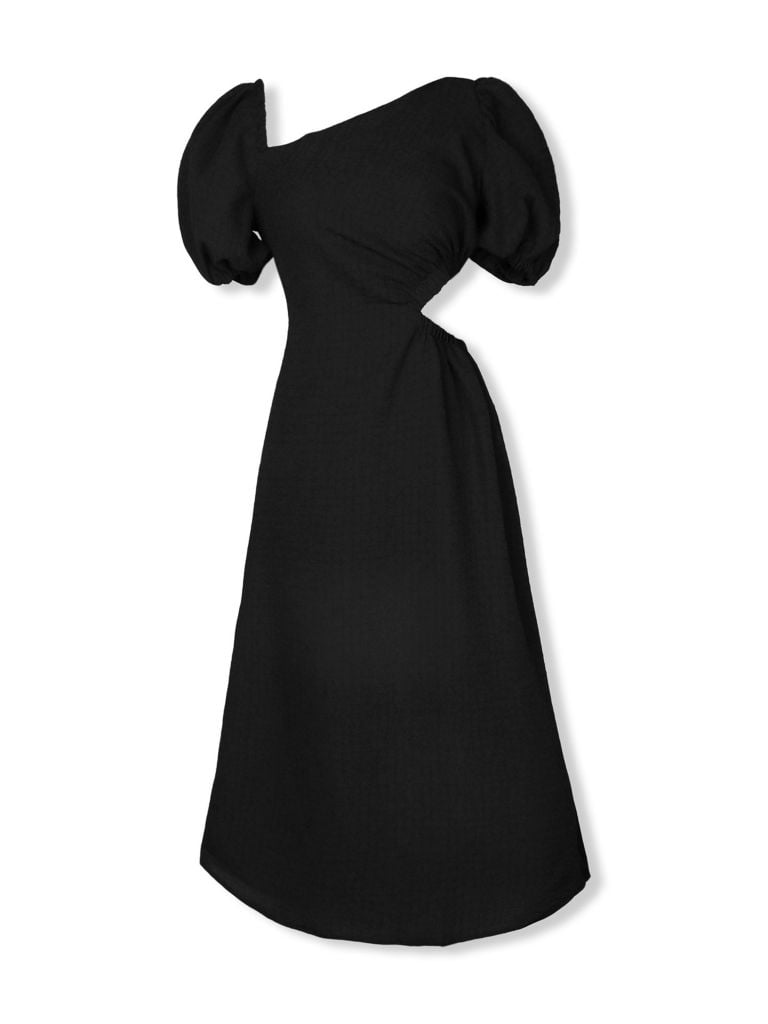  Đầm Dài Side Shoulder Cutout 