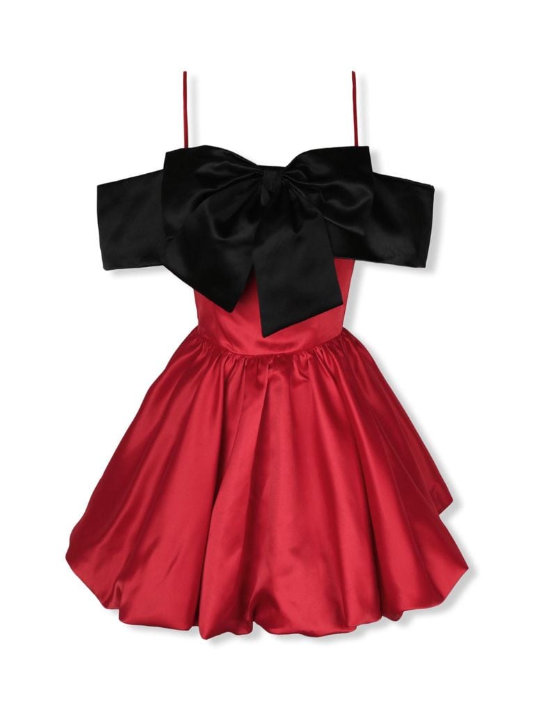  Đầm Ngắn Strapless Bowtie Chest 