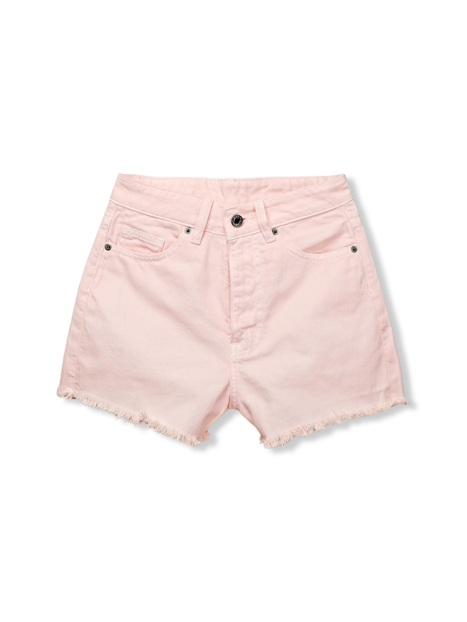 Quần Short Jean Distressed White Pink