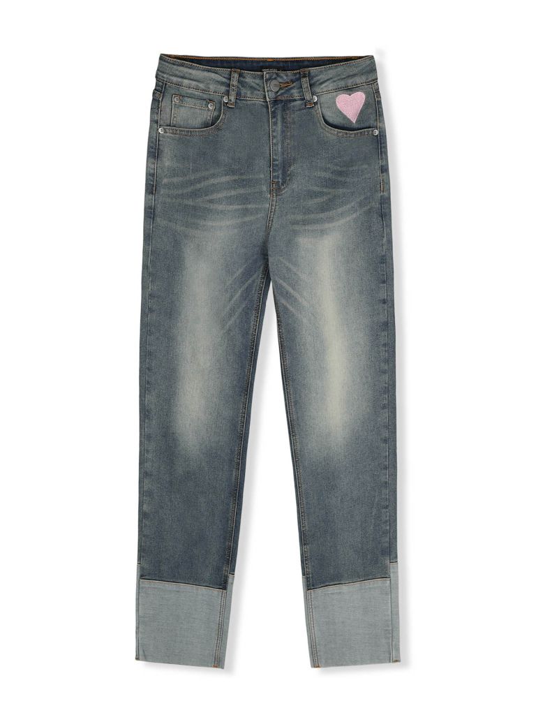  Quần Jean Straight Pink Heart 