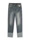 Quần Jean Straight Pink Heart