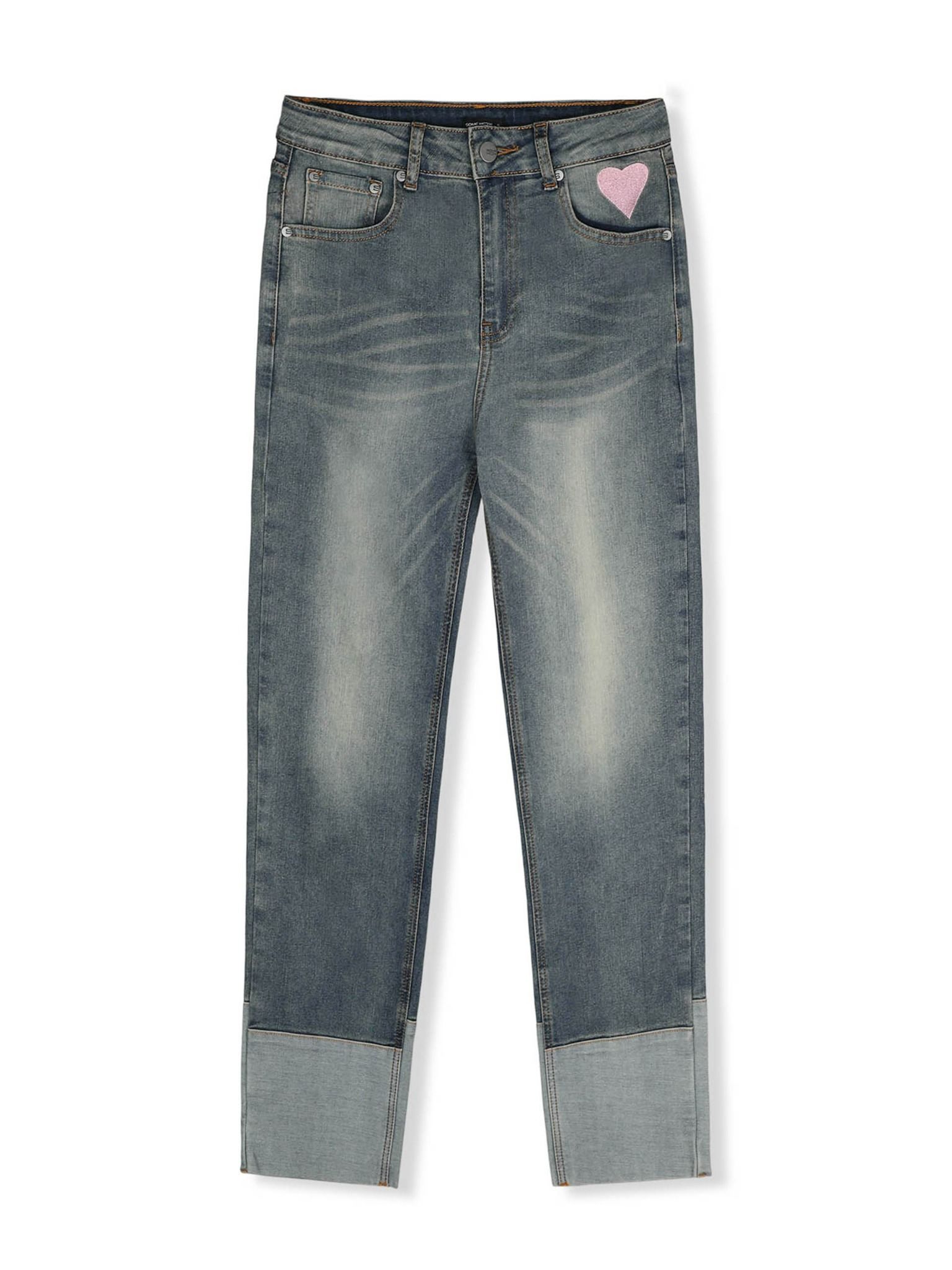  Quần Jean Straight Pink Heart 