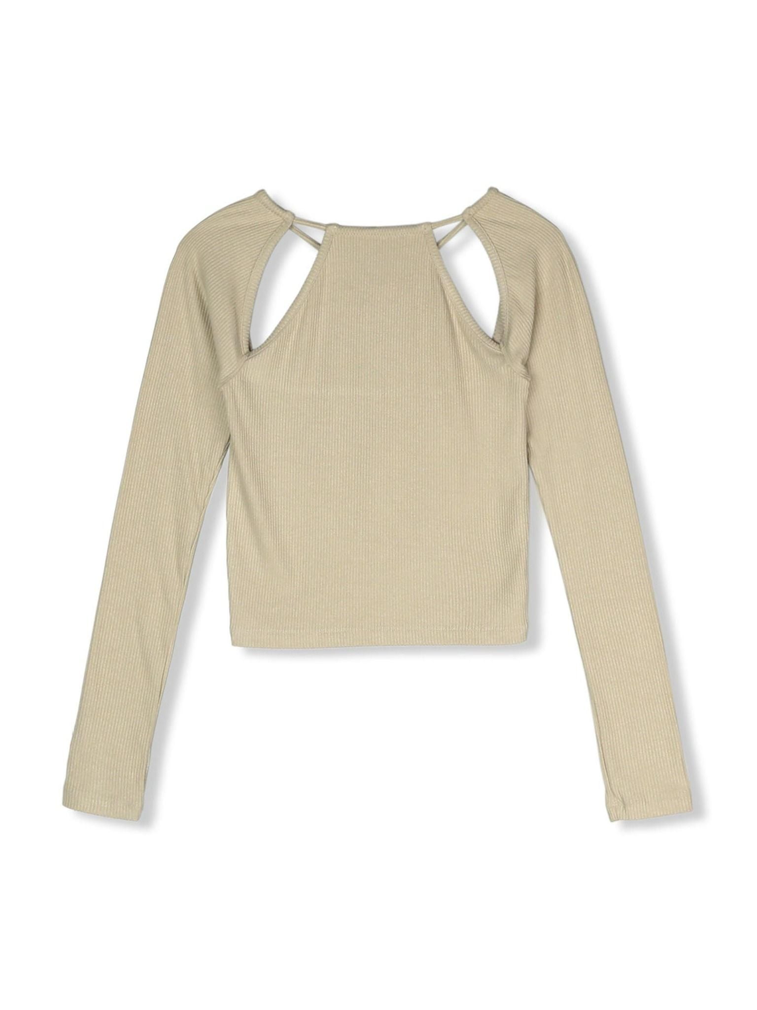 Áo Long Sleeves Shoulder Cuts