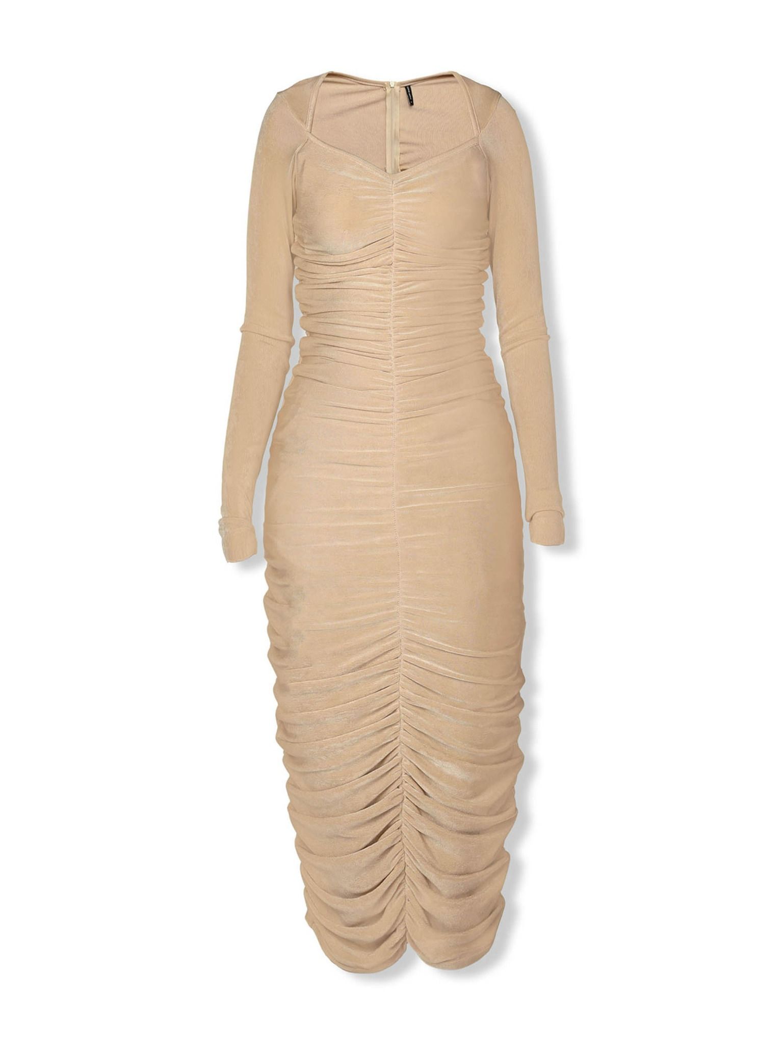 Đầm Dài Full Ruffle Long Sleeves