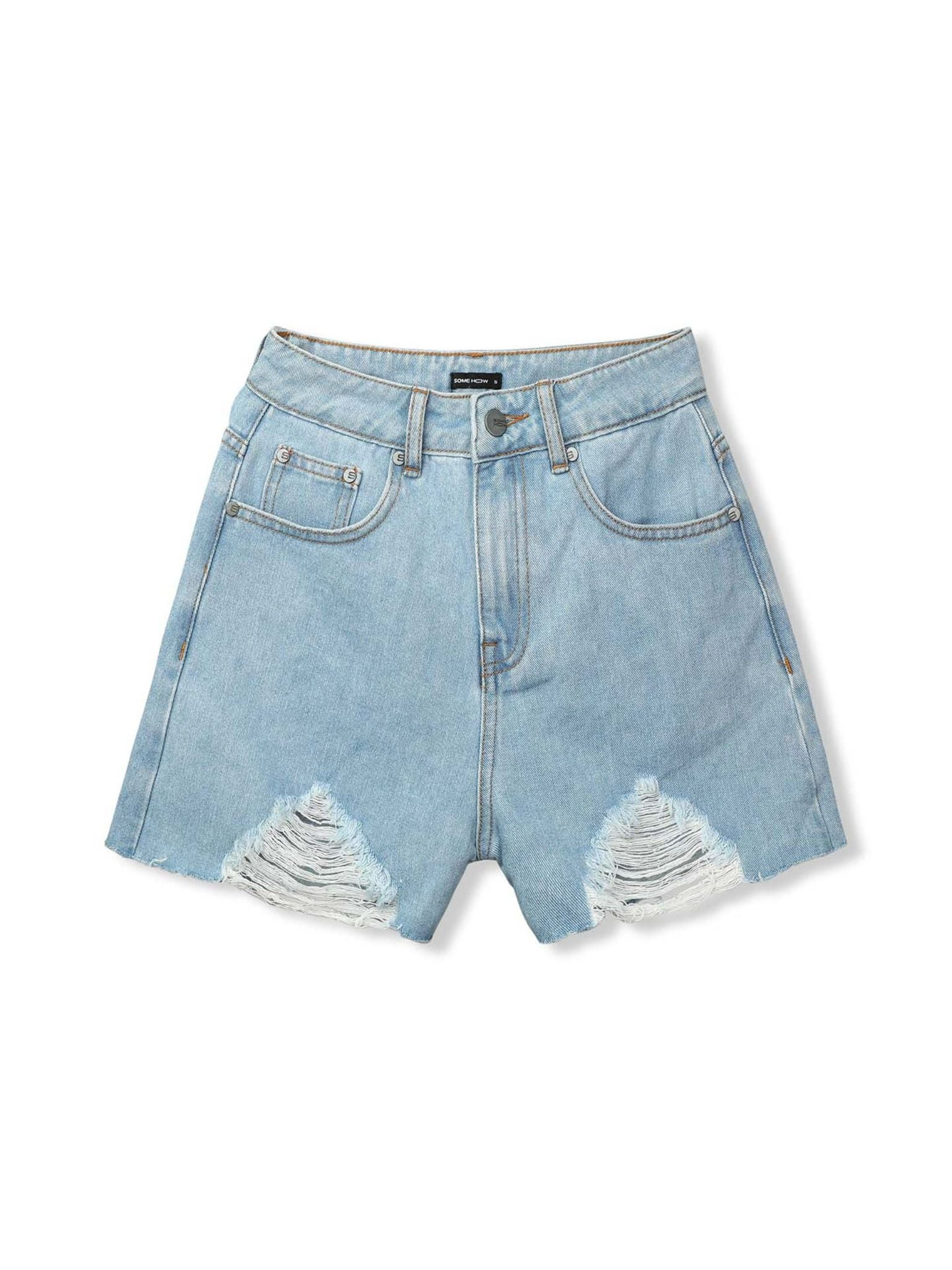 Quần Short Jean Distressed