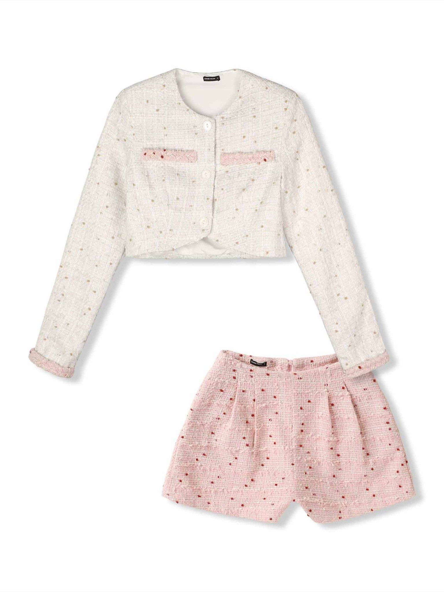 Set Tweeties Long Sleeves Short White Pink