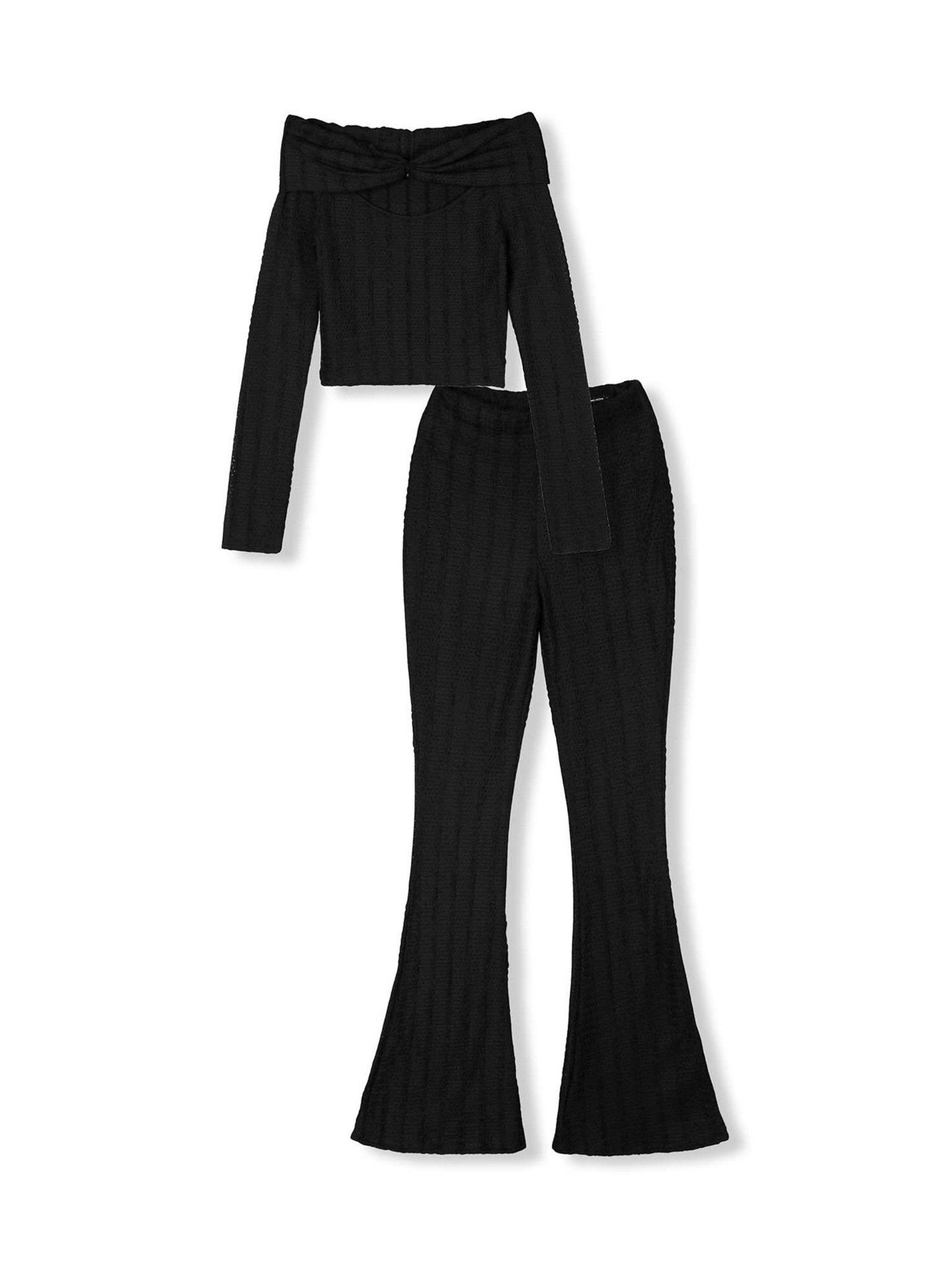 Set Off Shoulder Top Flare Pant