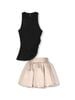 Set Sleeveless One Side Ruf Top Pump Skirt