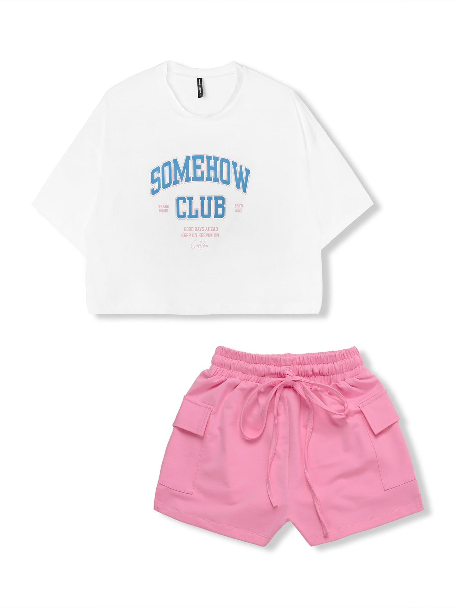 Set Áo Thun Crop Cargo Short