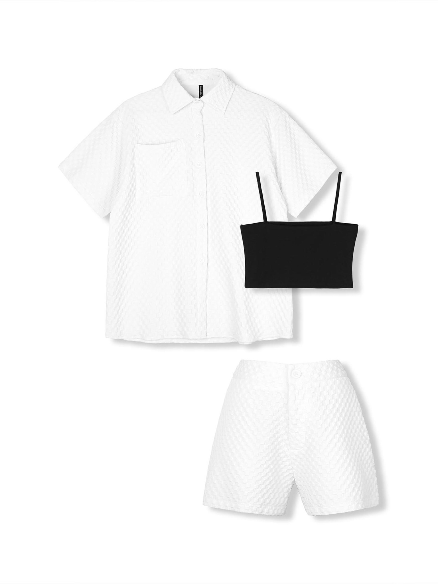 Set Relaxed Shirt Short 3 Pieces