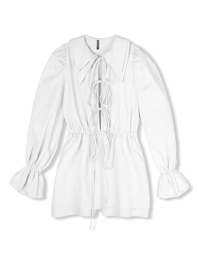  Đầm Ngắn Long Pump Sleeves Front String 