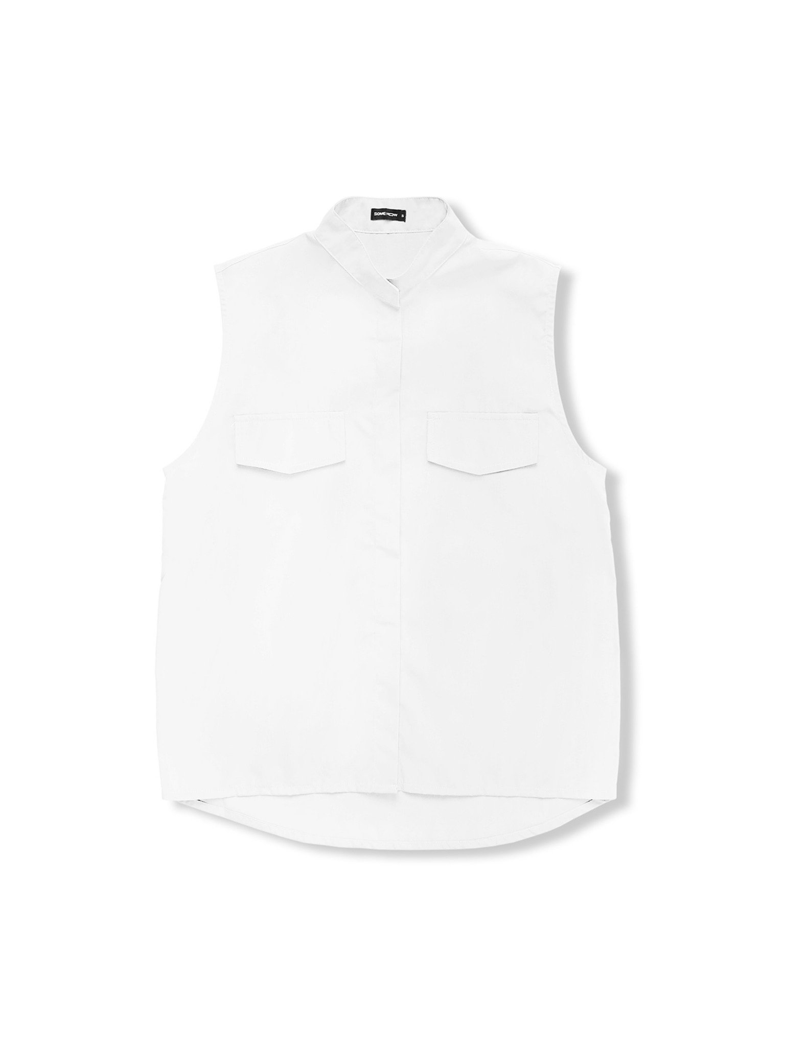 Áo Sơ Mi Sleeveless Banded Pockers