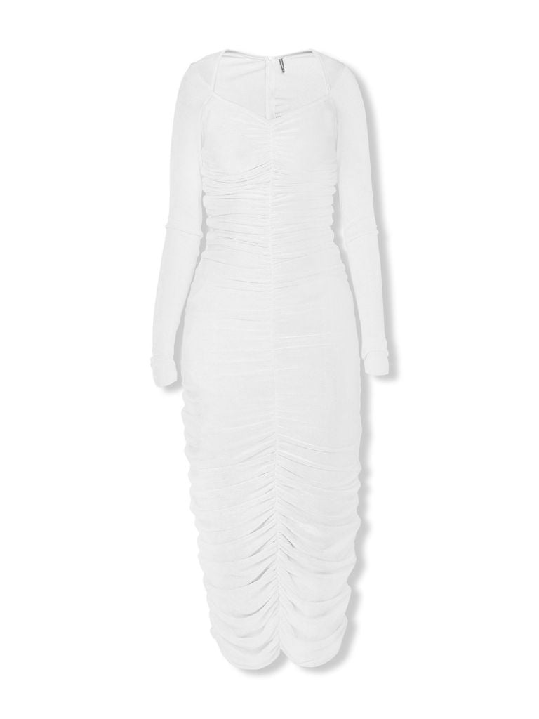  Đầm Dài Full Ruffle Long Sleeves 