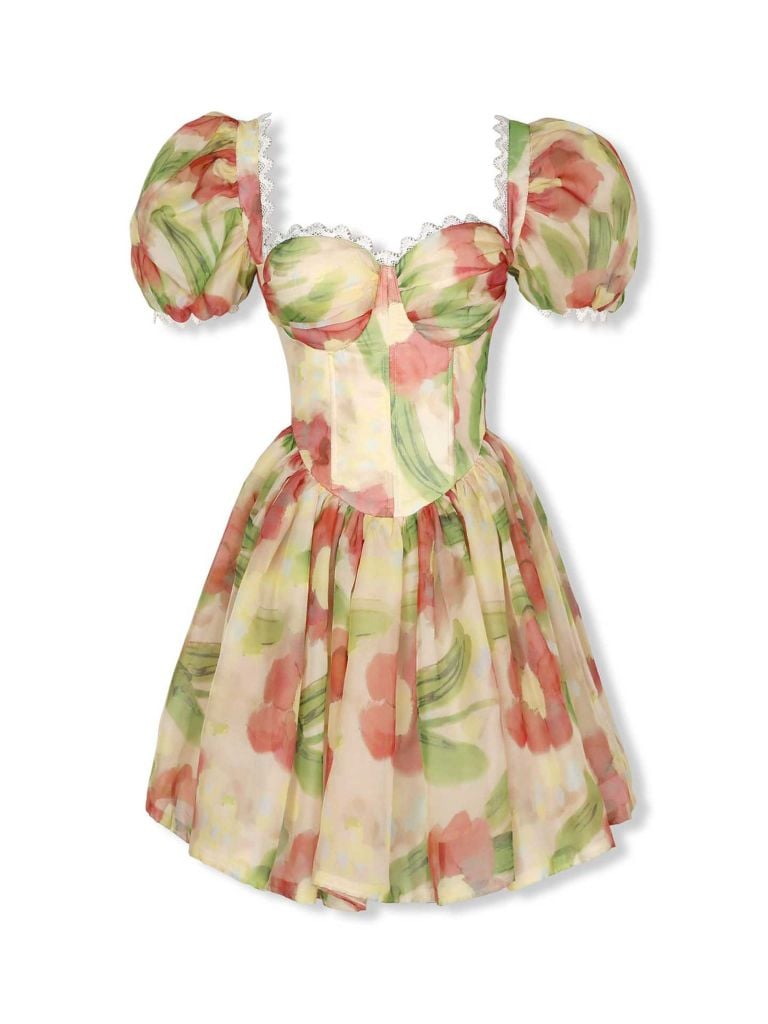  Đầm Ngắn Sundress Pump Flowers 