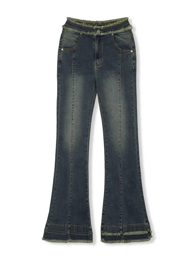  Quần Jean Flare Special Waist Black Blue 