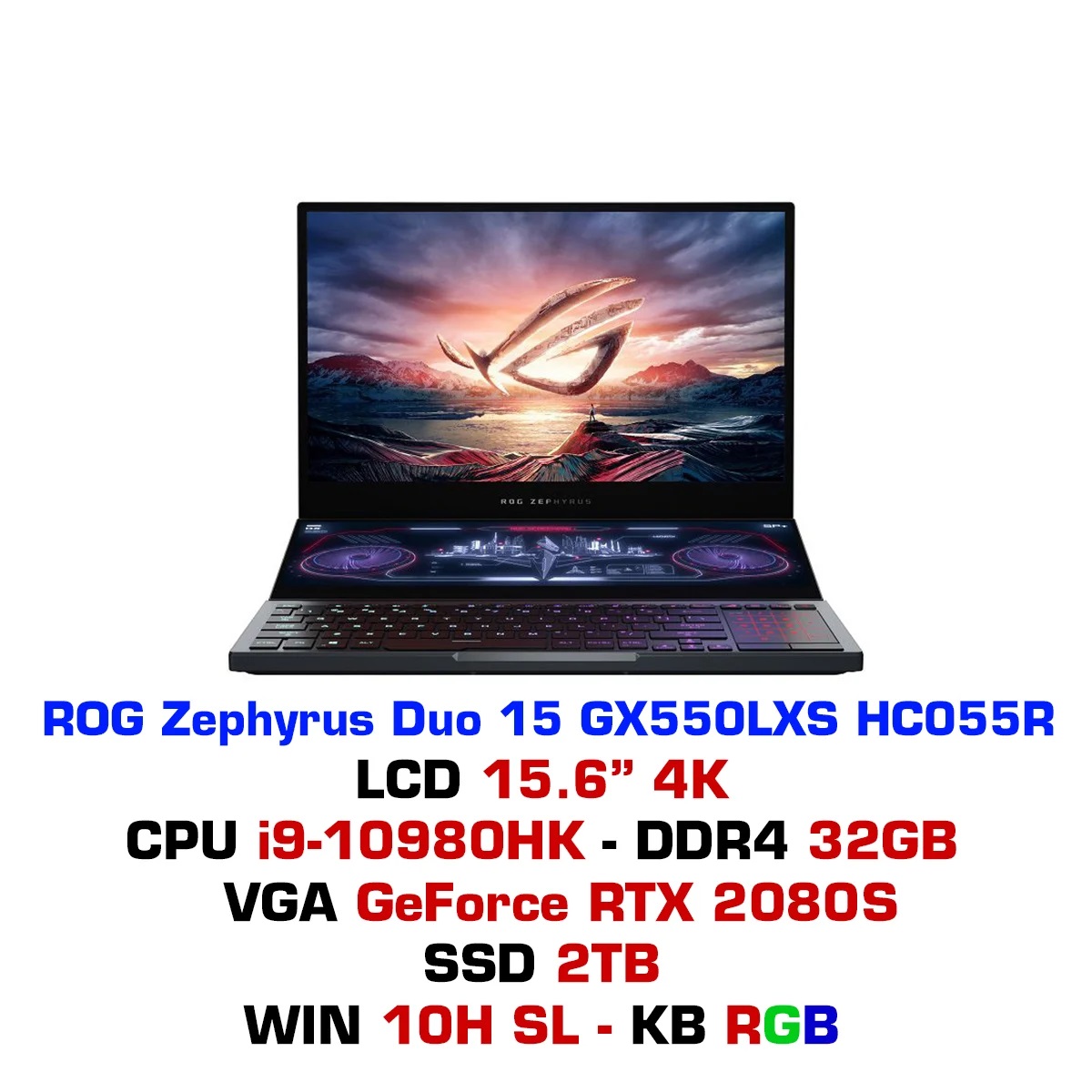 Laptop gaming ASUS ROG Zephyrus Duo 15 GX550LXS HC055R – GEARVN.COM