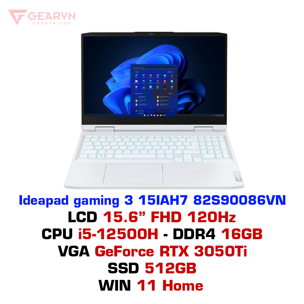 Laptop Lenovo Ideapad gaming 3 15IAH7 82S90086VN – Laptop Lenovo Ideapad gaming 3 15IAH7 82S90086VN –