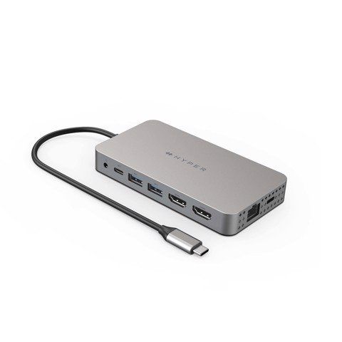 Cổng chuyển Hyperdrive Dual 4k HDMI 10-IN-1 USB-C Hub for Macbook M1 (HDM1H)
