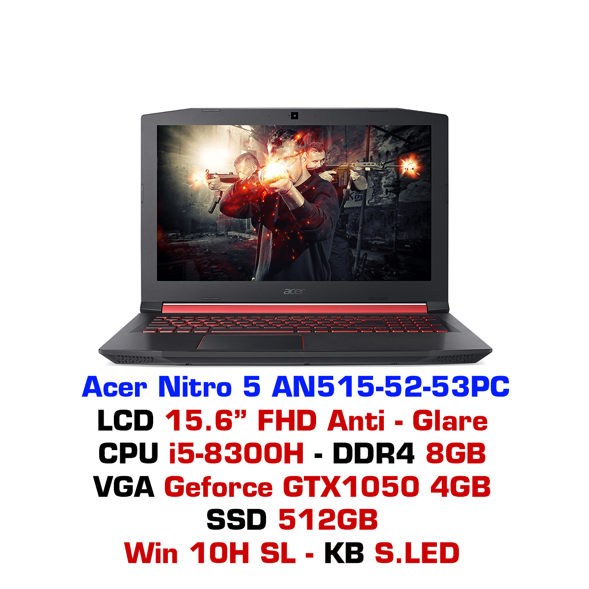 Laptop Gaming Acer Nitro 5 2019 AN515-52-53PC – GEARVN.COM
