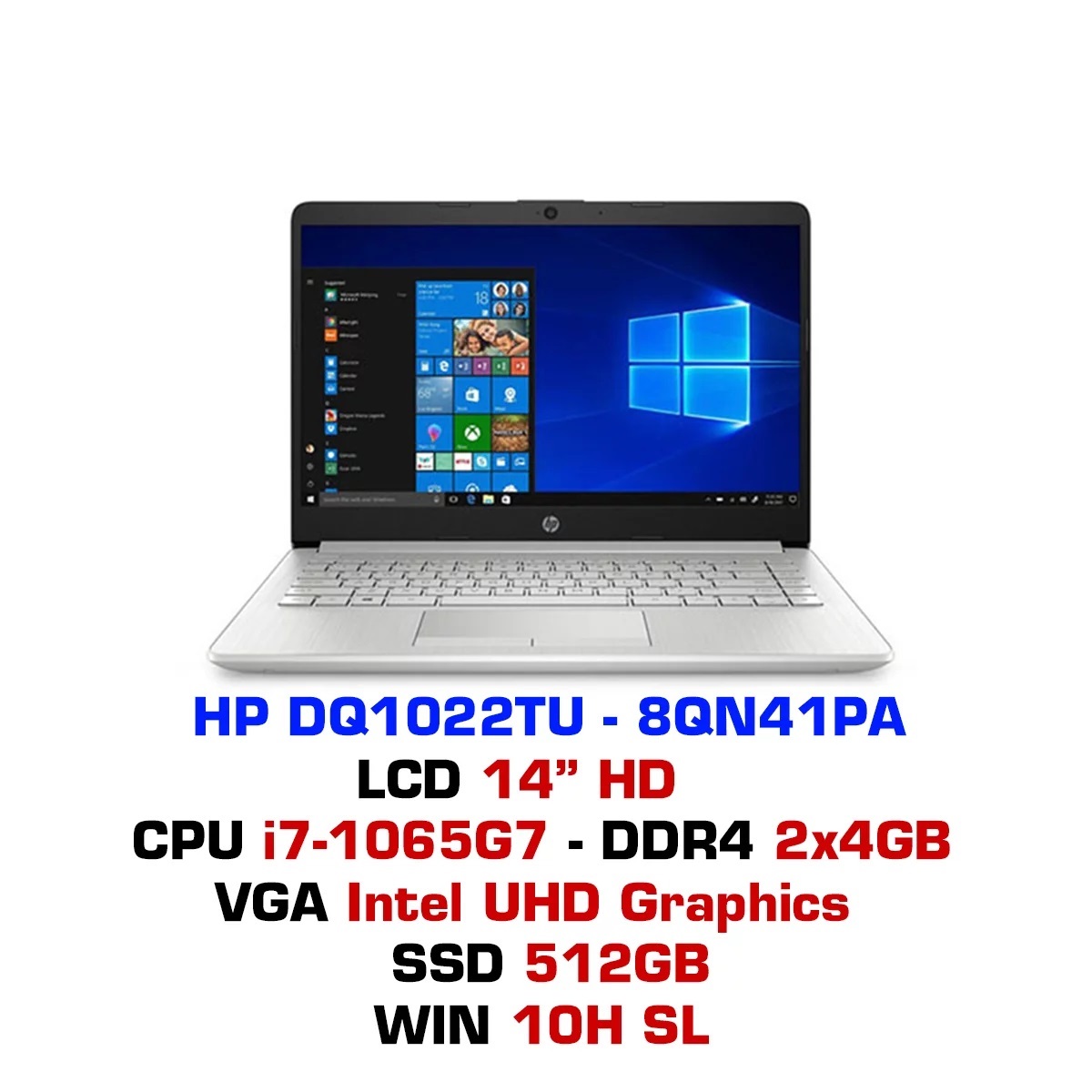 Laptop HP 14S DQ1022TU - 8QN41PA Chính Hãng 100% – 