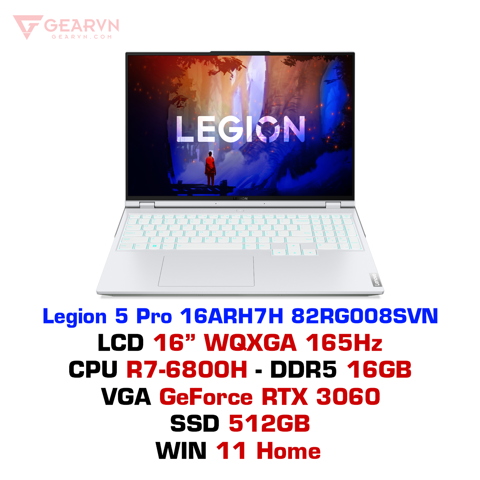 Laptop gaming Lenovo Legion 5 Pro 16ARH7H 82RG008SVN