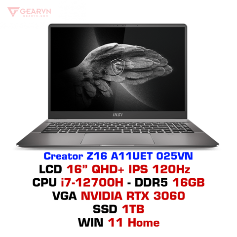 Laptop MSI Creator Z16 A11UET 025VN
