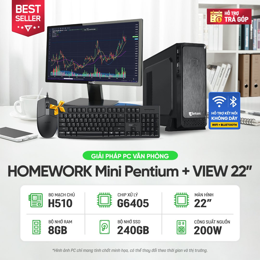 GVN Homework Mini Pentium là giải pháp tuyệt vời cho các bạn đang tìm kiếm một chiếc máy bộ văn phòng mới. Chúng tôi đã nâng cấp nó để đáp ứng nhu cầu công việc của bạn. Với hiệu suất mạnh mẽ hơn và tính năng đa nhiệm tốt hơn, GVN Homework Mini Pentium giúp bạn tăng năng suất làm việc hàng ngày.