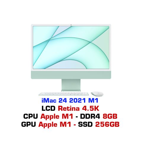 iMac 24 2021 M1 8GPU 8GB 256GB MGPH3SA /A - Green