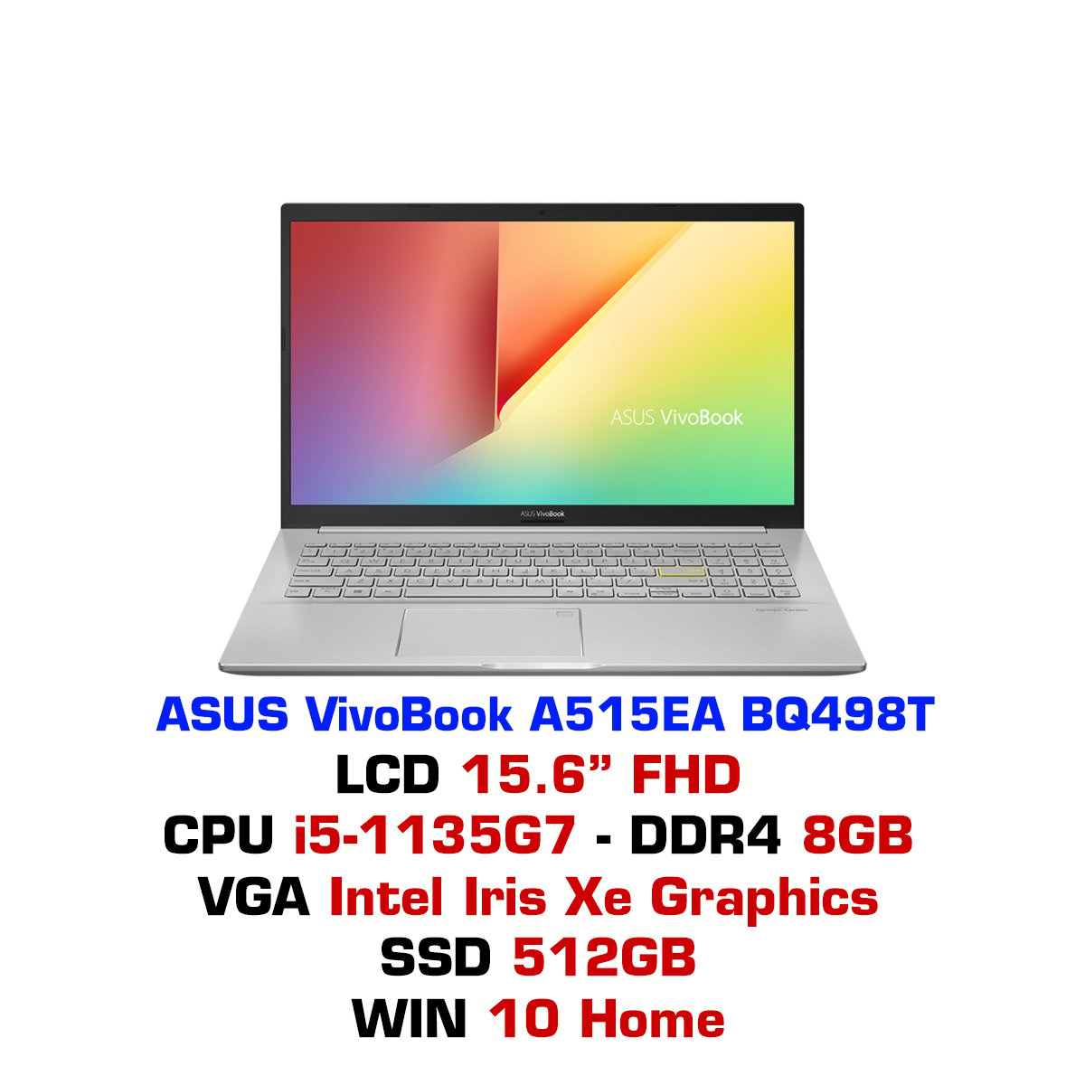 Laptop ASUS VivoBook A515EA BQ498T chính hãng, giá rẻ – GEARVN.COM