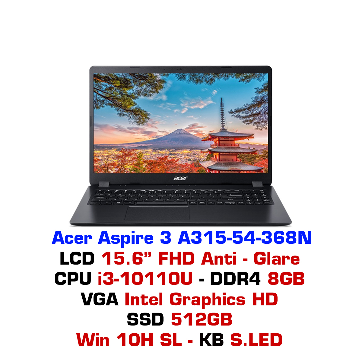 Laptop Acer Aspire 3 2019 A315-54-368N – GEARVN.COM