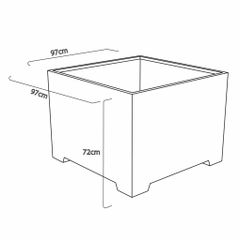 [CHÂN ĐẾ CAO] Chậu composite Anber SANTO - Smartline