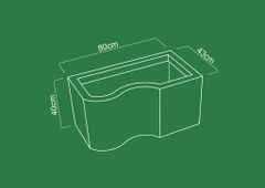 Bộ chậu cong composite Anber AURA - Ban công (Màu giả đá Smartline)