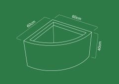 Bộ chậu góc cong composite Anber AURA - Ban công (Màu giả đá Smartline)