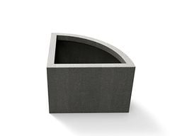 Bộ chậu góc cong composite Anber AURA - Ban công (Màu giả đá Smartline)