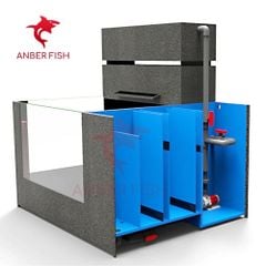 Hồ cá công nghệ composite Anber Fish 3 - Full kính siêu trong - Full ống sanking - Full vật liệu lọc